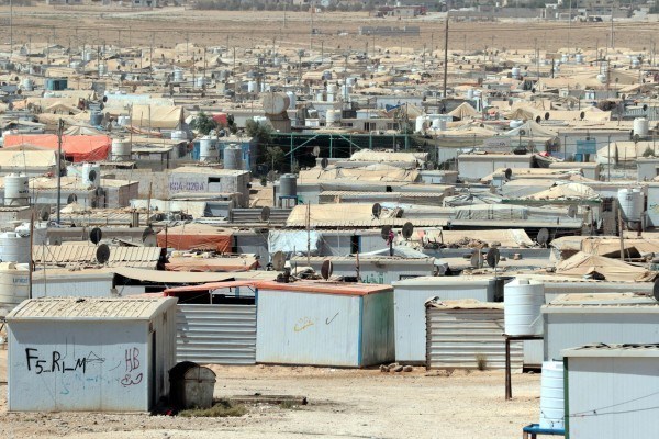 Il campo di Zaatari per rifugiati siriani, vicino ad Amman. Khalil Mazraawi/Getty Images.