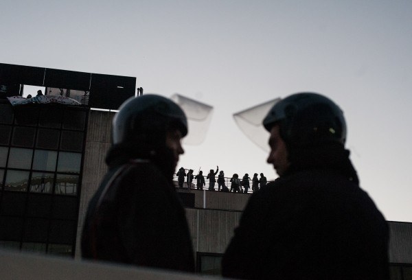 20-10-2015 Bologna, via Fioravanti 27. Sgombero dell'occupazione abitativa dell'Ex Telecom. Foto Michele Lapini/Eikon